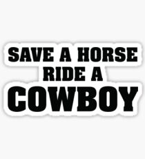 Save A Horse Ride A Cowboy Sticker