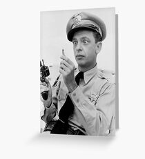 Gun Crazy Barney Greeting Card