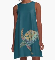 Sea turtle A-Line Dress