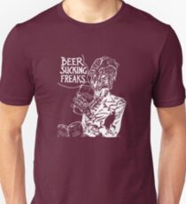 Beer Sucking Freaks (white) Unisex T-Shirt