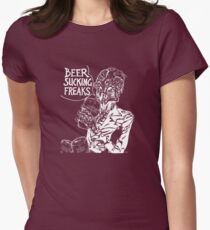 Beer Sucking Freaks (white) Women's Fitted T-Shirt