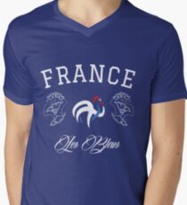 FRANCE NATIONAL TEAM FOOTBALL T-SHIRT Men's V-Neck T-Shirt