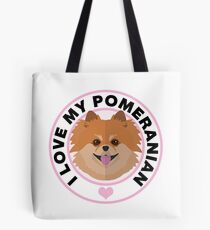 Bolsa de tela Love My Pomeranian Dog