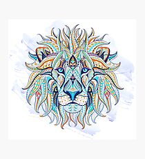Ethnic Blue Lion Photographic Print
