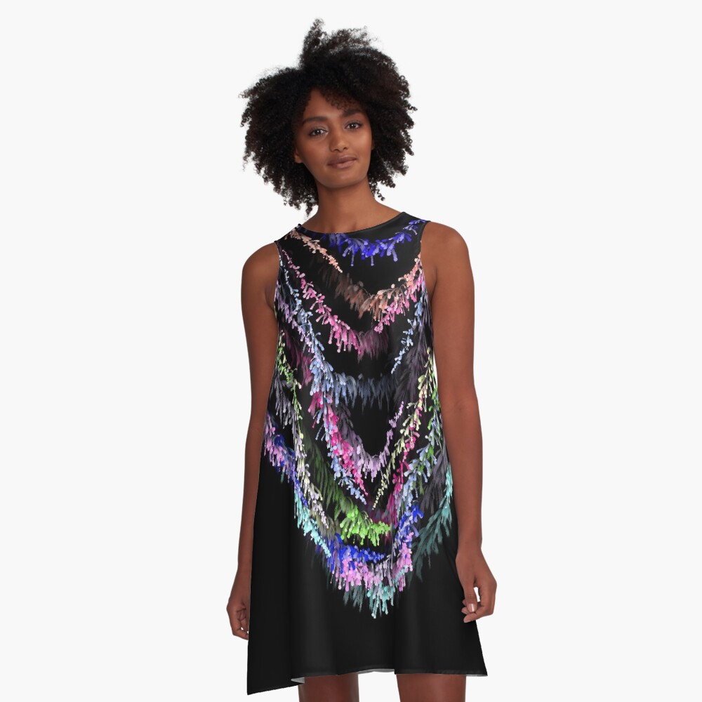 Neon sparkle A-Line Dress