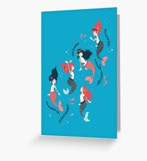 Tattooed Mermaids Greeting Card