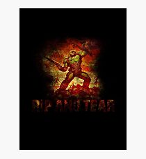 Doom - Doomslayer - Rip And Tear Photographic Print