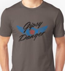 Gipsy Danger Distressed Logo in Black Unisex T-Shirt