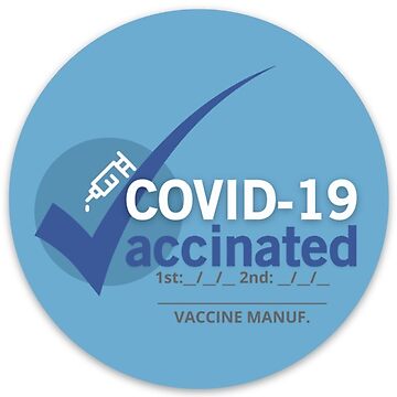 Artwork thumbnail, COVID-19 Vaccinated Stickers by willpate