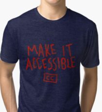 Make It Accessible Captioning Tank Tri-blend T-Shirt