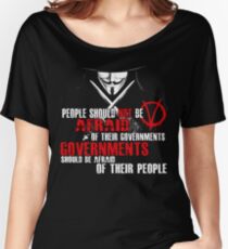 V FOR VENDETTA GUY FAWKES CONSPIRACY QUOTE Women's Relaxed Fit T-Shirt