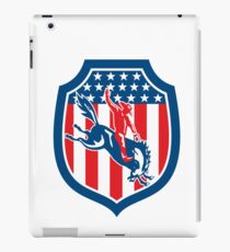 American Rodeo Cowboy Riding Bucking Bronco iPad Case/Skin