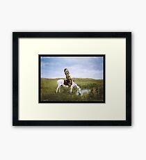 "An Oasis in the Badlands", Red Hawk, ca. 1905 Framed Print