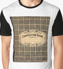 Vintage Checked Composition Notebook Cover Graphic T-Shirt