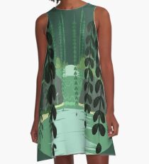 Misty Marsh A-Linien Kleid