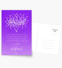 Crown Chakra Affirmation Postcards