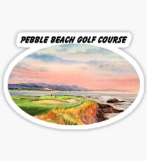 Pebble Beach Golf Course With Banner Sticker