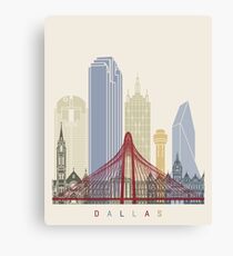 Dallas skyline poster Canvas Print