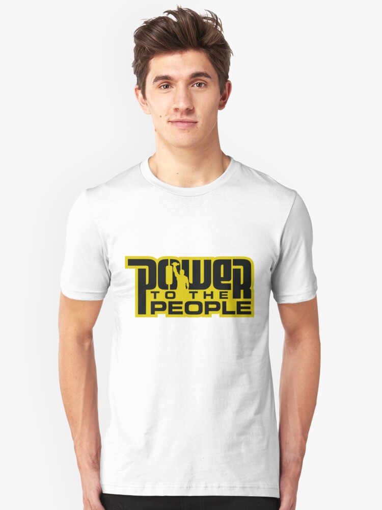 Alternate view of Power To The People - GOLD Slim Fit T-Shirt