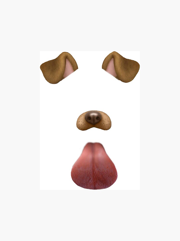 "dog filter snapchat" Sticker by BenDeano Redbubble