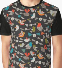 nur Vögel dunkel Grafik T-Shirt