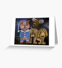 The bee's knees, the cat's pyjamas and the dog's bollocks Greeting Card