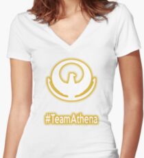 #TeamAthena (Saint Seiya) Women's Fitted V-Neck T-Shirt