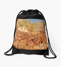 sunbathing - joshua tree Drawstring Bag