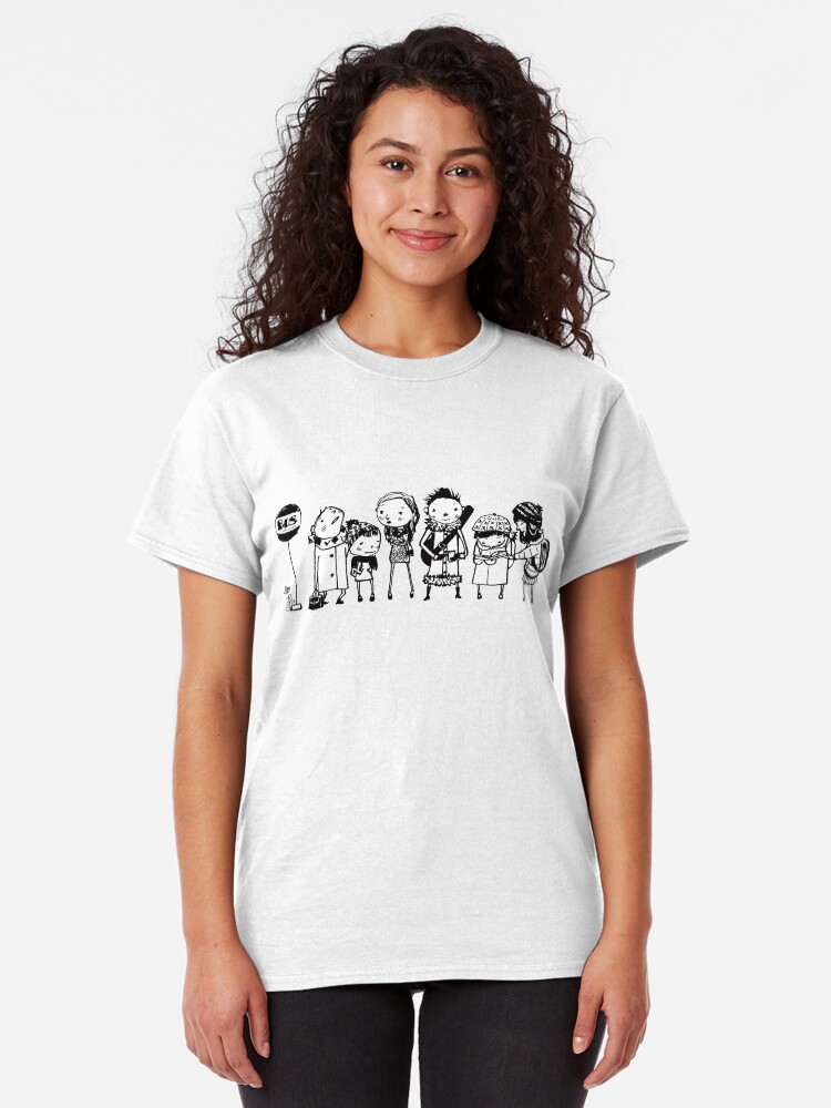 Alternate view of Waiting for the bus Classic T-Shirt