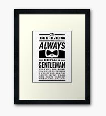To be a Gentleman Framed Print
