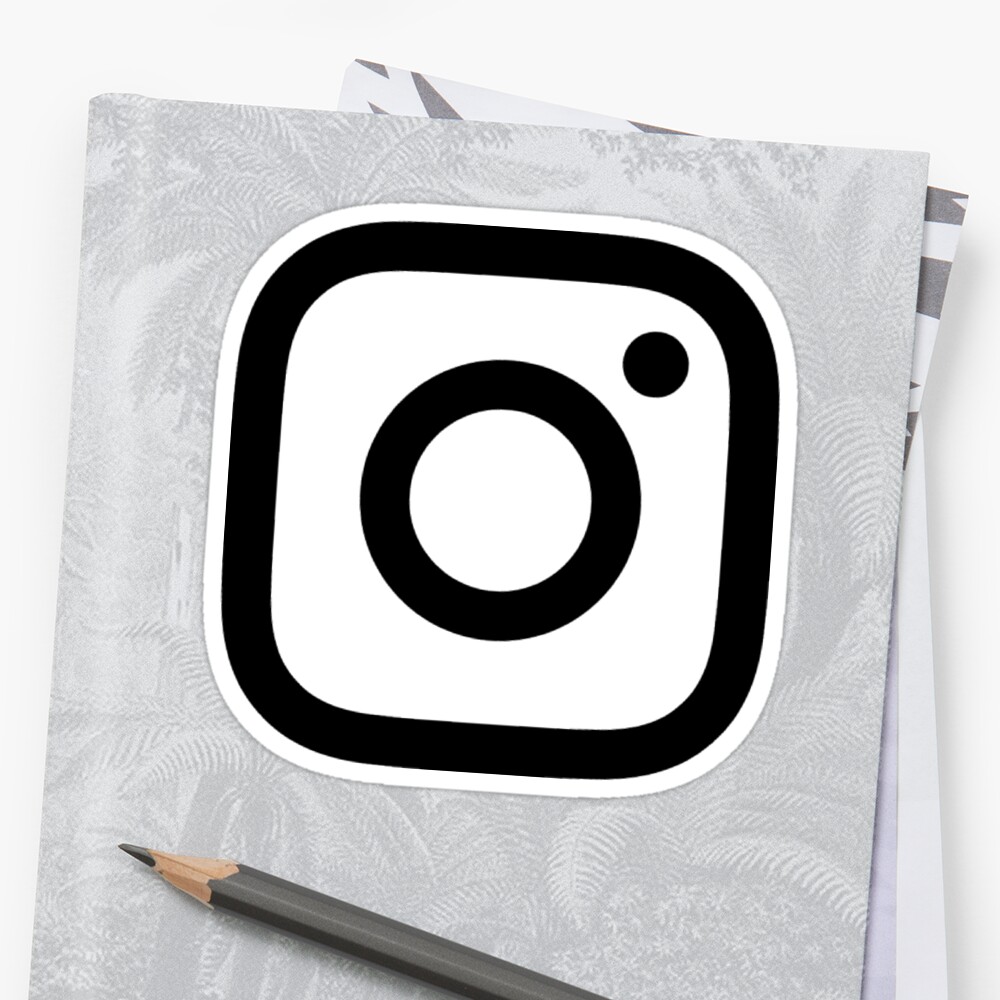"New Instagram Logo Black&White" Sticker by albertfolguera | Redbubble