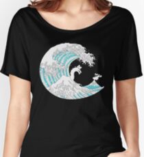 Psychodelic Kunagawa Surfer Katze Baggyfit T-Shirt
