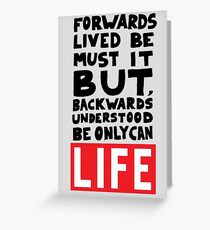 The meaning Of Life Greeting Card