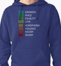 Gay Pride LOVE IS LOVE Rainbow, Pride Week Swag, Equality Gifts, Equal Rights, Love Everyone Pullover Hoodie