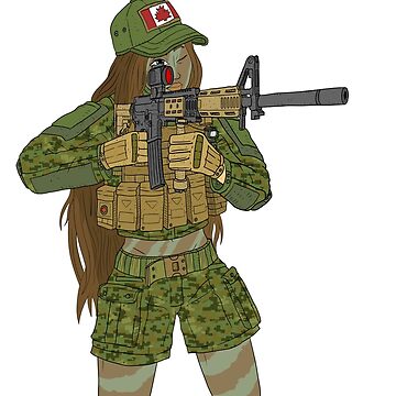canadian forces. soldier girl. Art Board Print for Sale by JJ ADX