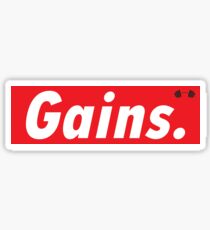 GAINS. Sticker