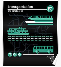 Monorail, Bus and Ferry Poster