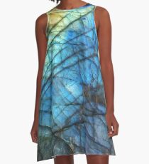 Royal Blue Labradorite A-Line Dress