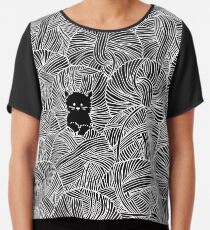 Garn Ball Grube in Schwarz Chiffontop