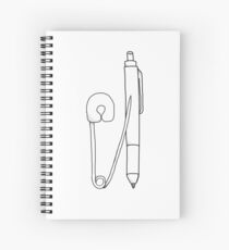 The Front Bottoms Inspired Safety Pin & Ballpoint Pen Spiral Notebook