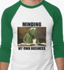 Minding My Own Business Men's Baseball ¾ T-Shirt