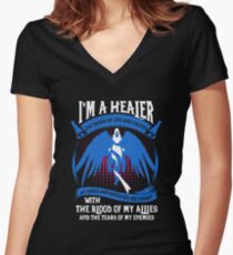 Warcraft - I'm A Healer Women's Fitted V-Neck T-Shirt