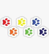 LGBT Dog Paw Prints Sticker