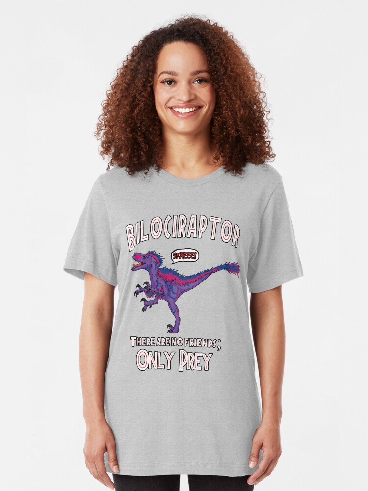 Vista alternativa de Camiseta ajustada Bilociraptor - Texto + Discurso