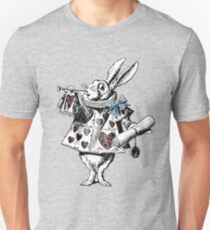 Alice in Wonderland White Rabbit Slim Fit T-Shirt