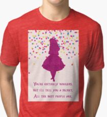 Pink glitter confetti bonkers Tri-blend T-Shirt
