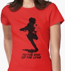 Winter Soldier - End of the Line - Silhouette (B) Women's Fitted T-Shirt