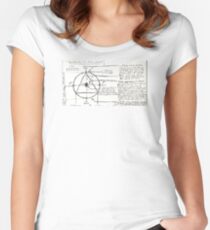 faulty schematic of a broken machine Women's Fitted Scoop T-Shirt