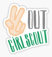 Peace Out Girlscout Sticker