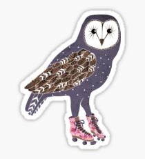 I skate OWL night long Sticker